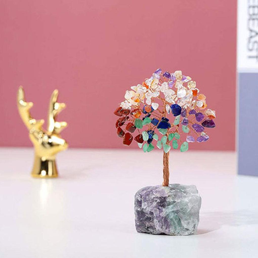 Unique Style Fairy Light Spirit Tree Gift Choice For Office Decor Crystals And Stones