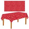 Plastic Valentine's Day Tablecloth Waterproof Table Cover New Disposable Tablecloths  Wedding