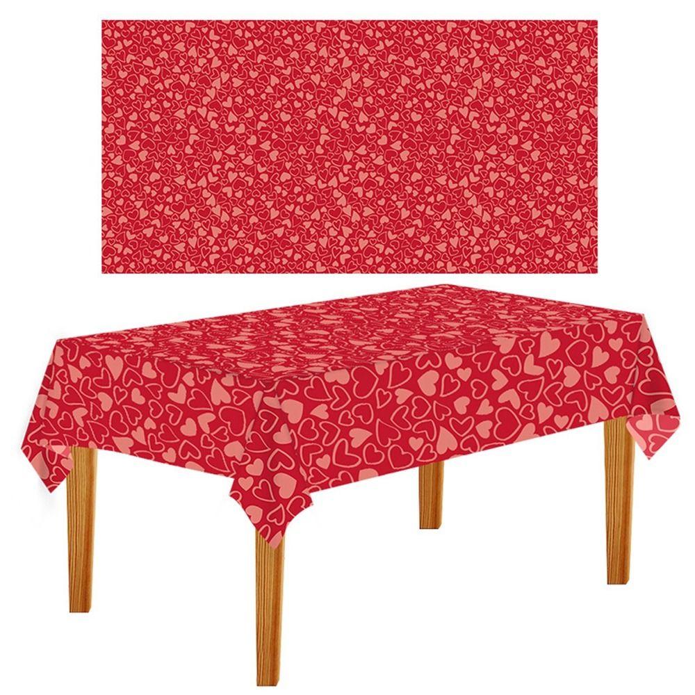 Plastic Valentine's Day Tablecloth Waterproof Table Cover New Disposable Tablecloths  Wedding