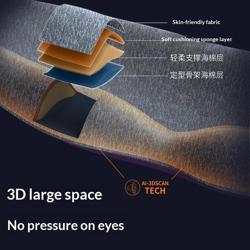 3D Sleeping Eyepatch Mask Block Out Light Eye Mask Soft Cover Rest Relax Sleep Aid Portable Blindfold Travel Eyepatch New