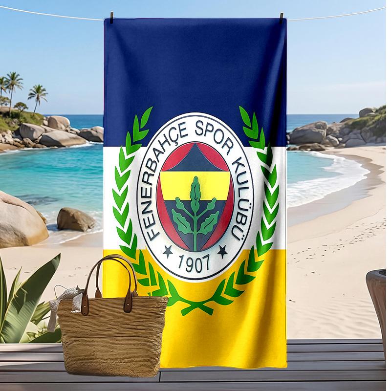 Fenerbahce Printed Quick Dry Beach Towel Super Absorbent Soft Lightweight Bath Towel for Pool Summer Travel