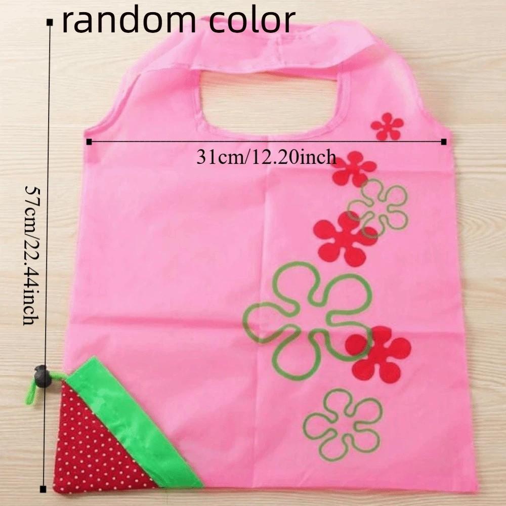 5pcs Eco-friendly Reusable Shopping Bag Random Color Supermarket Tote Bags Grocery Bag  Shopping