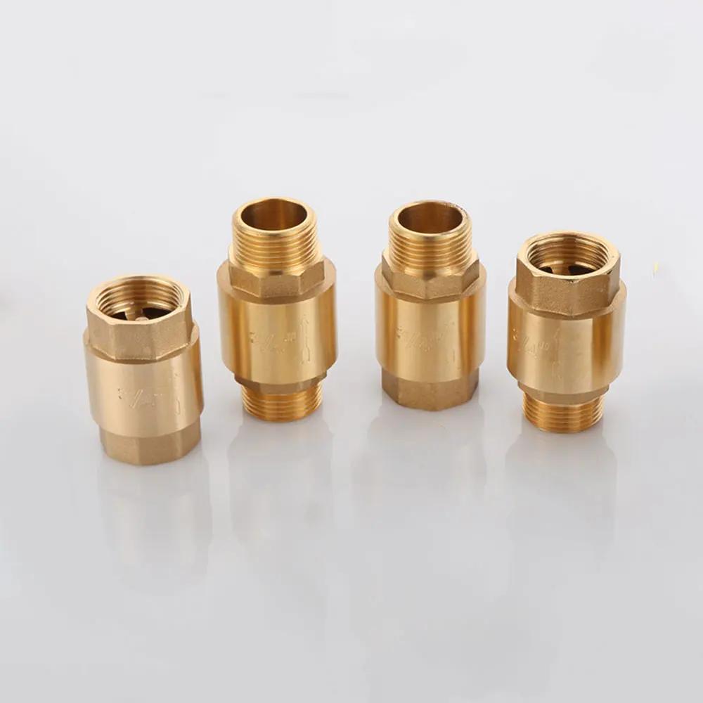 1/2" 3/4" 1 " 1-1/4" 1-1/2" 2" BSPP Female Male Thread Brass In-Line Spring Check Valve One Way Water Pump Valve
