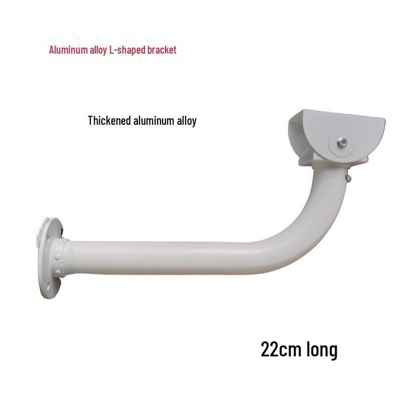 Universal L-Shaped Aluminum Alloy Surveillance Camera Bracket with Gooseneck Wall Mount for Bolt-Action Cameras