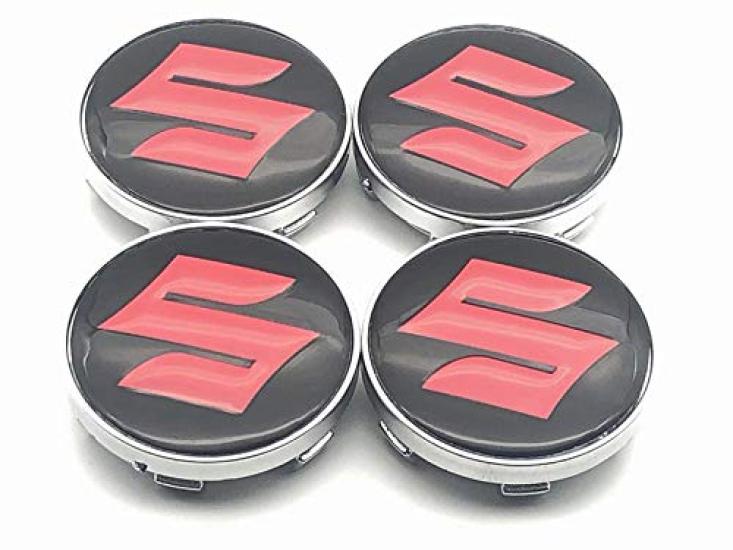 Suzuki Wheel Center Cap Car Hub Center Compatible with MR and Wagon R Exclusive Emblem Wheel Covers for Automotive 60mm Car Hub Set of 4 Covers, Caps,