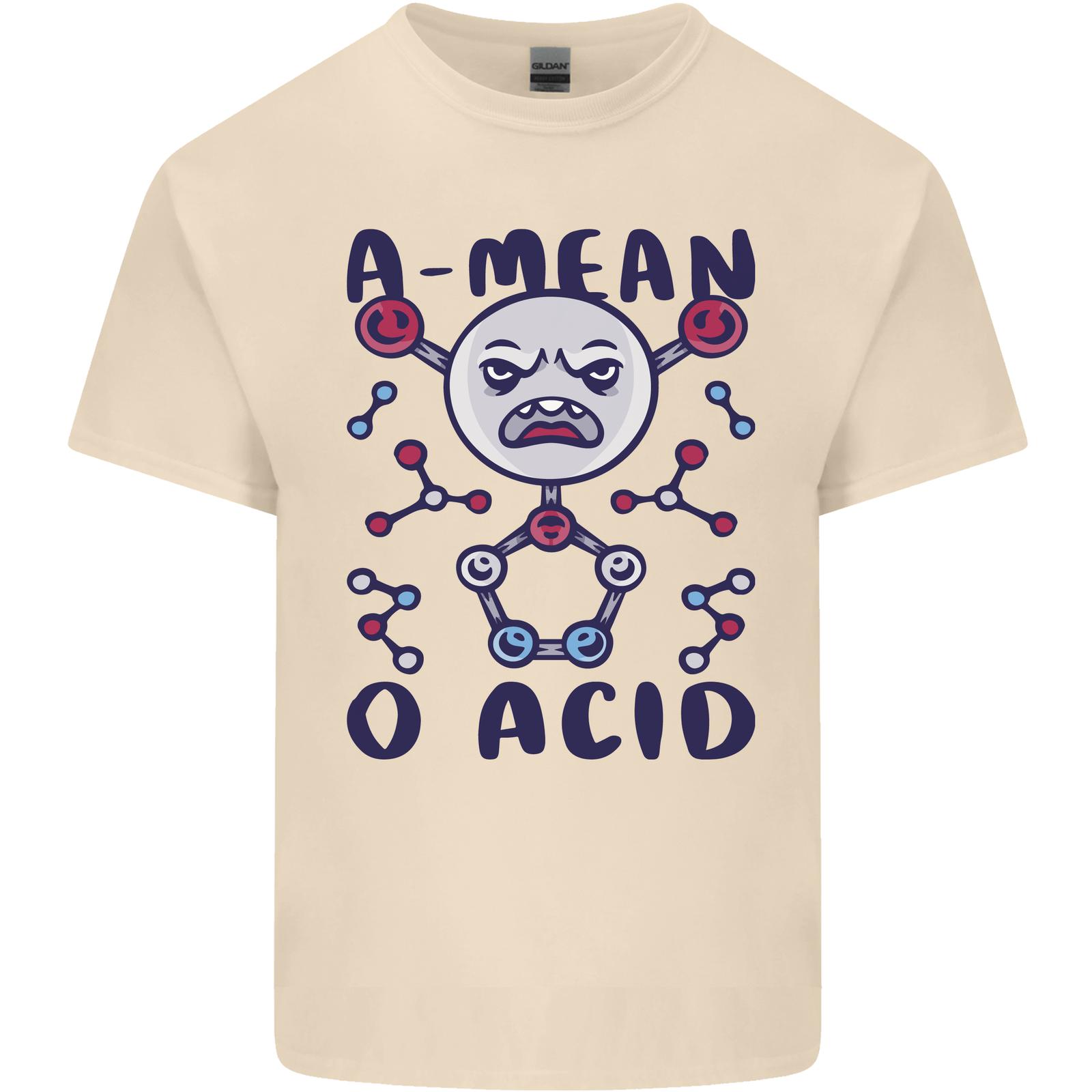 A Mean O Acid Funny Angry Biology Mens Cotton T-Shirt Tee Top XXXXL