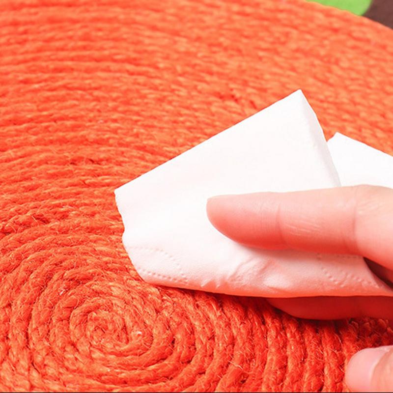 Cat Scratcher Toy Anti-slip Small Cat Scratching Mat Furniture Protection Orange Shape Sisal Cat Scratcher Mat For Exercise Toy