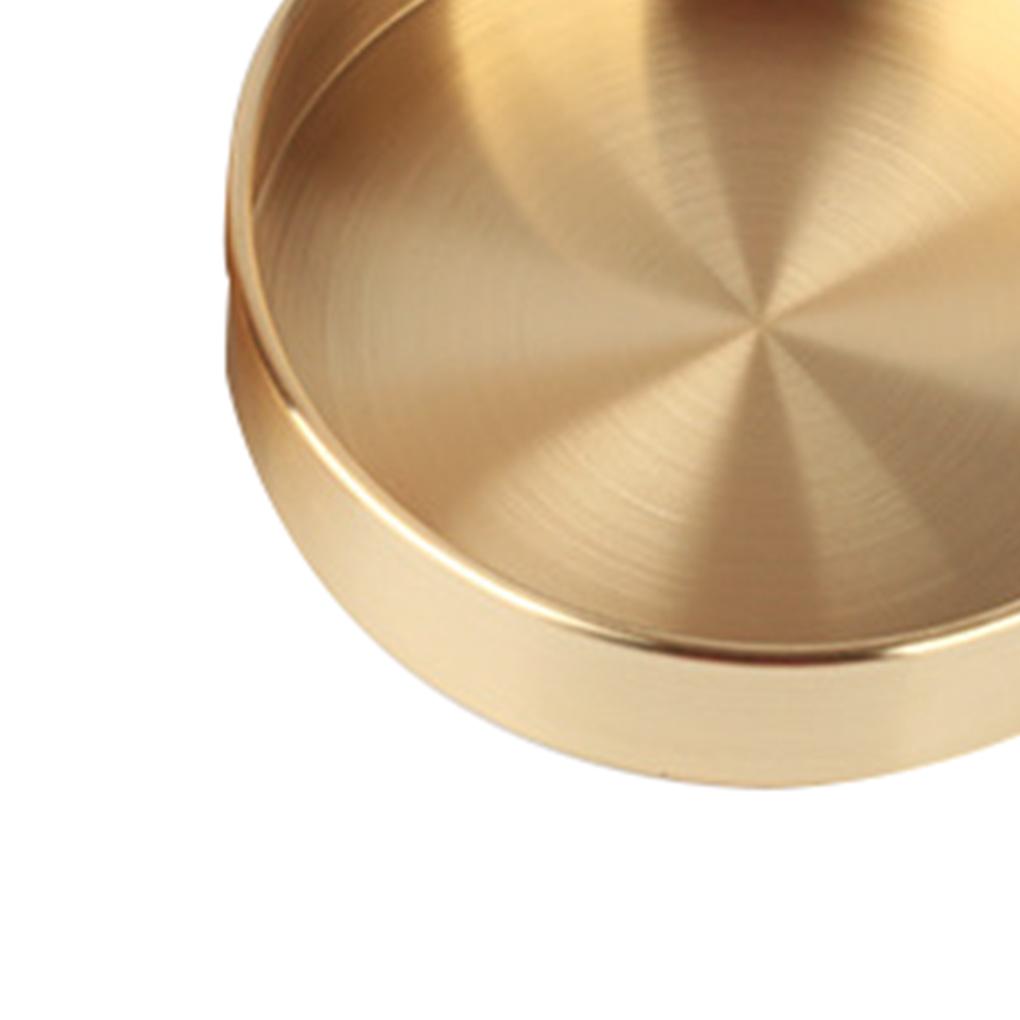 Vintage Round Tray Copper Storage Box Holder Container Dish Disc Home Decor Decoration by Jooan