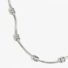 Chanel Classic Double C Logo Trim Metal Necklace Women Necklace Silver ABE255-B18058-NZS81