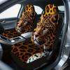 2 Stück Leoparden Porträt Tierdruck Autositzbezüge | Bequem, Faltbar, Universelle Passform, Polyester, Maschinenwaschbar, Stilvoll
