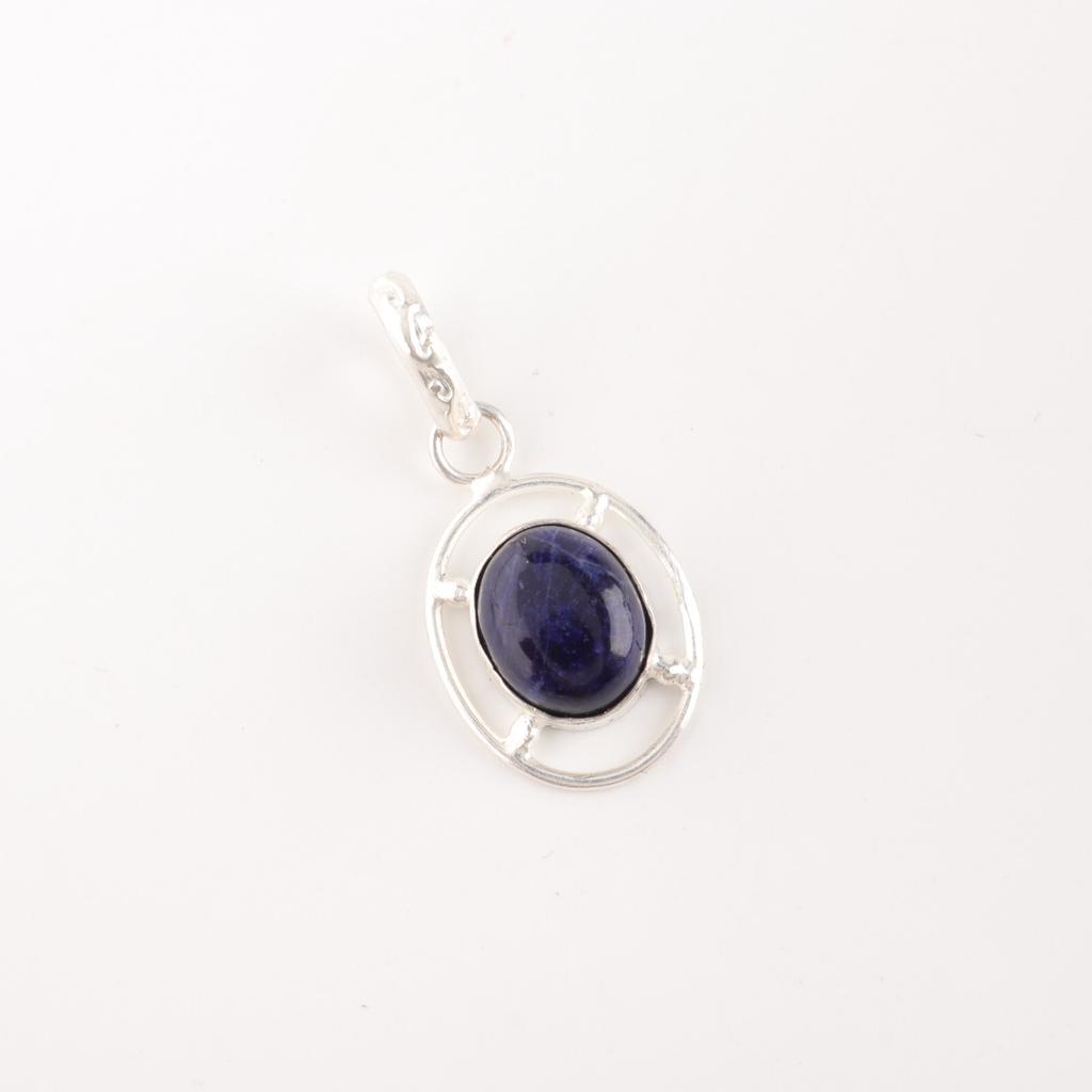 Sodalite Gemstone 925 Sterling Silver Jewelry Handmade Pendant For Wedding Gift PP-6-20