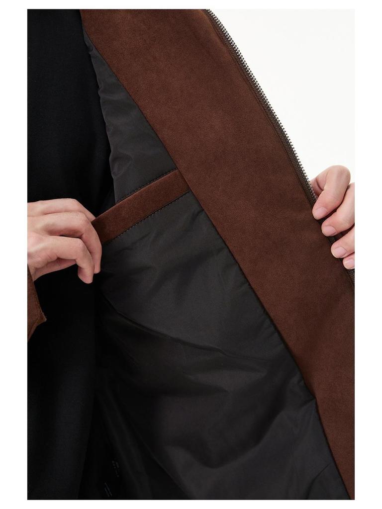 ACE Niche Men's Trendy Suede Lapel Casual Workwear Jacket HJ5823