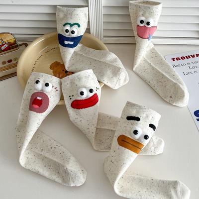 Lustiger Ausdruck Damen Socken Frühling Sommer Schüler Tragen Niedliche Cartoon Große Augen Herren Socken Freunde Geburtstagsgeschenke