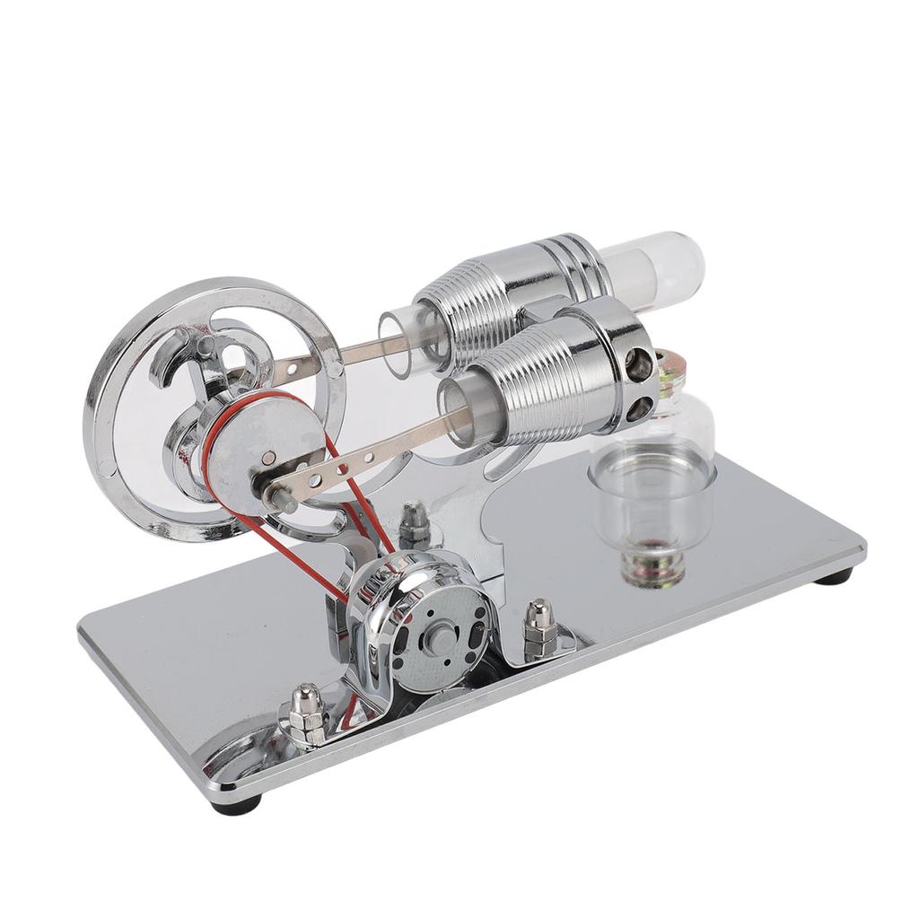 Sterling Engine Model with LED Bulb and Flywheel Stirling Engine Motor Model Educational Toy