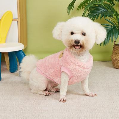 Autumn and Winter Hot Selling Cute Bear Lamb Velvet Pet Vest Cat and Dog Clothes Thickened Warm Pet Clothes