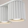 Lampa Sufitowa Nowoczesna Biała Owalna 21 Cm Ryflowane Spoty 2Xgu10 10W Aura Sollux Lighting