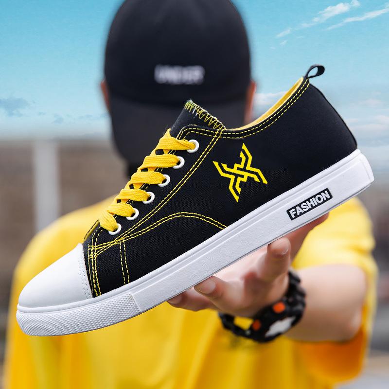 

Популярная весенняя повседневная обувь студенческая мужская обувь дышащая обувь для скейтборда модная обувь парусиновые кеды с высоким верхом мужская обувь с низким верхом белая обувь 38