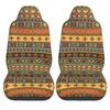 Housses de siège auto motif géométrique ethnique africain Ensemble de 2 Protections de siège baquet avant Accessoires Ajustement universel La plupart des voitures Camions