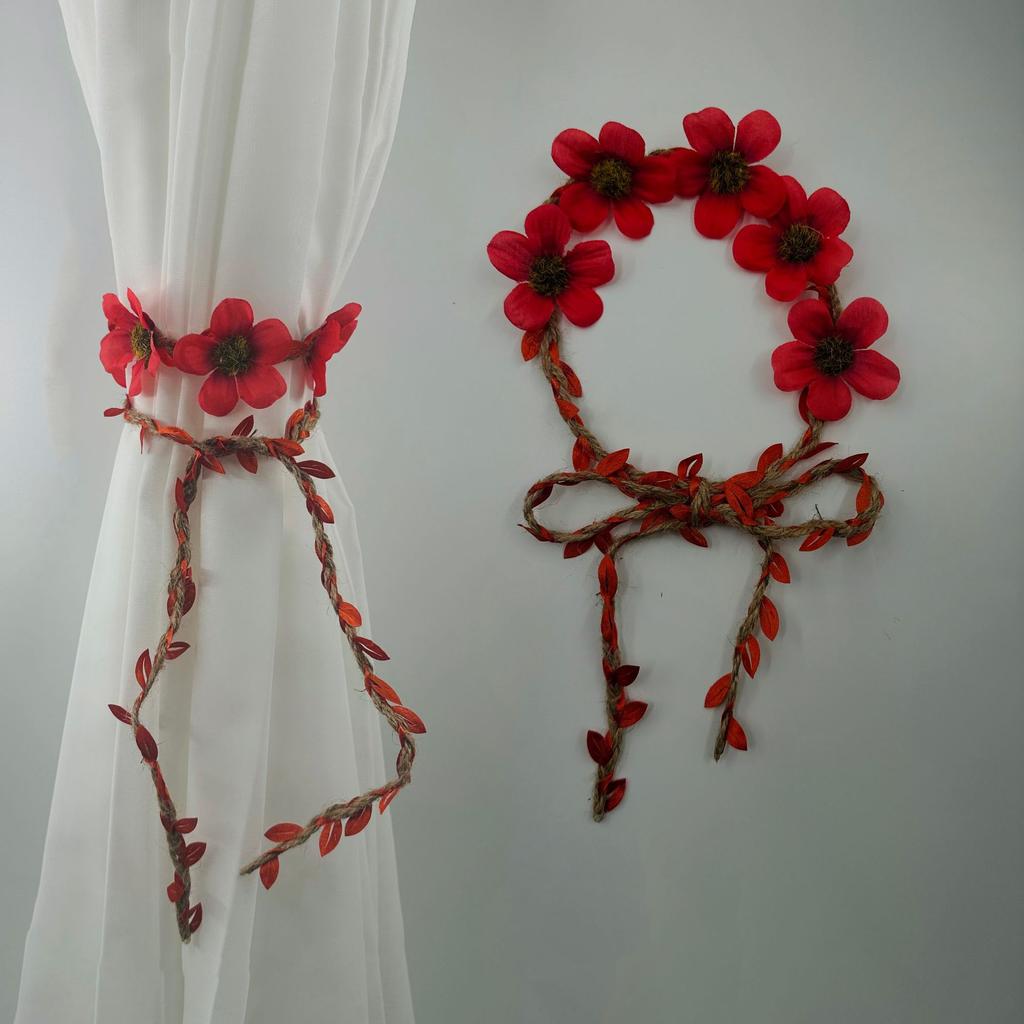 Fresh Wreath Curtain Strap Super Fairy Forest Flower Strap Decorative Strap Plant Vine Curtain Strap