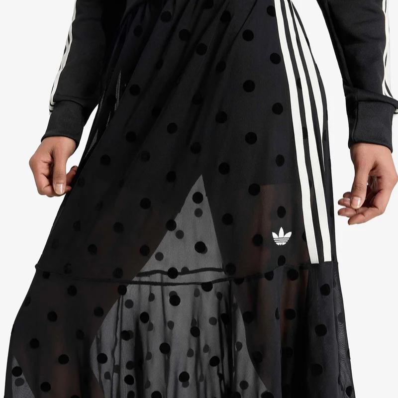 Adidas Originales Falda Larga Casual Transparente de Rayas de Lunares para Mujer faldas KV1177