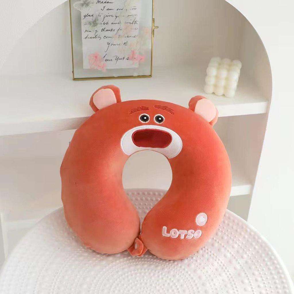 Customizable Cartoon Embroidery U-Shaped Memory Foam Neck Pillow for Travel & Home