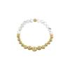 Aphrose Persona Color Stone Raw Stone Bracelet (Gold White)