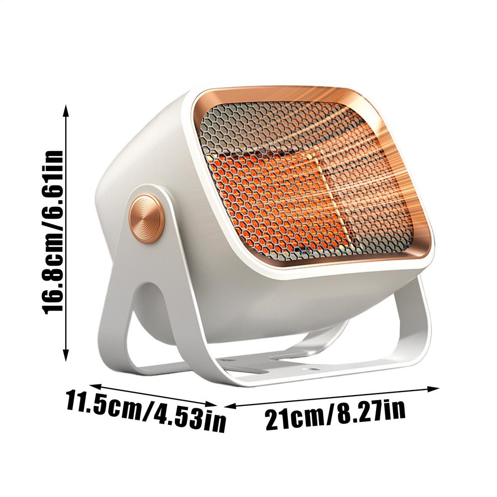 Desk Heater 1200W Ceramic With Tip-Over Overheat Protection Small Space Heater For Office Desktop For Home Bedroom Living Room