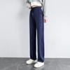 Women's Cotton Drawstring Straight Leg Sweatpants Casual Draped Wide Leg Trousers For Spring Summer