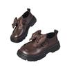 Girls Spring Autumn Soft Sole Oxford Shoes with Velcro for School Performance Black