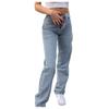 Women Wide Leg Pants Butterfly Printed Straight Leg Pants Trousers Jeans