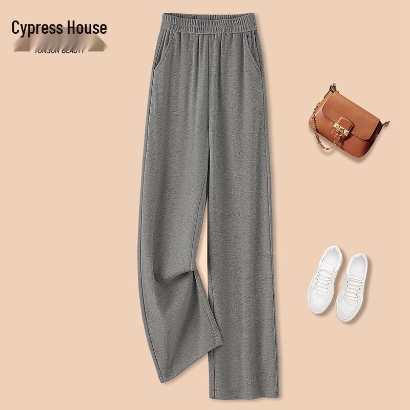 

Women s Drape Wide-Leg Elastic Waist Casual Pants L