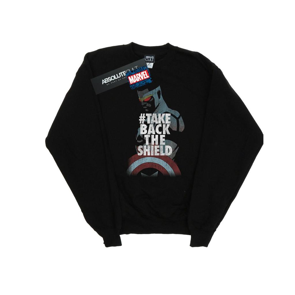 Marvel Mens Captain America Sam Wilson Take Back The Shield Sweatshirt