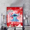 Disney Diamantmalerei Lilo & Stitch Weihnachtsthema Romantisches Kunstwerk Diamantmosaik Kreuzstich Diamantverziert Raumdekoration Geschenk