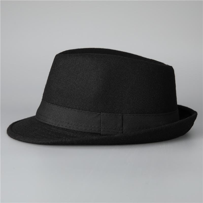 Top hat men's autumn and winter British jazz hat gentleman's hat thickened woolen warm hat