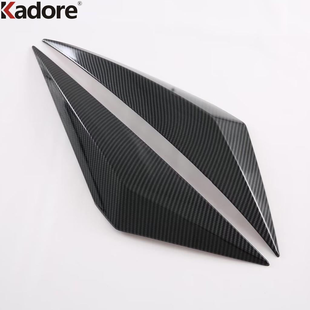 Front Bumper Wind Knif Cover Trim For Nissan Qashqai J12   2024 Carbon Fiber Car Front Fog Light Lamp Frame Accessories