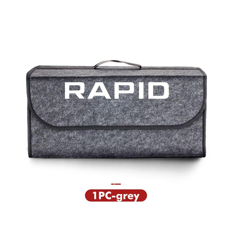 For Skoda Car Logo Trunk Storage Box Large Capacity Tool Organiser Bag Accessories S Kodiaq Octavia 2 3 Yeti Karoq Rapid Fabia
