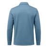 Men's Casual Loose Fit Long Sleeve Polo Shirt Button Down Collar Pocket Design Textured Upper Front Panel Comfortable Fabric