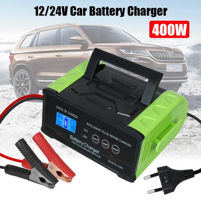 12V-24V Für Auto Lkw Boot Motorrad 400W Trickle Smart Pulse Reparatur High Power Smart Batterie ladegerät Auto Batterie Ladegerät