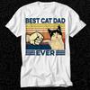 Miglior Papà di Gatti di Sempre Vintage Divertente Maglietta Festa del Papà 540