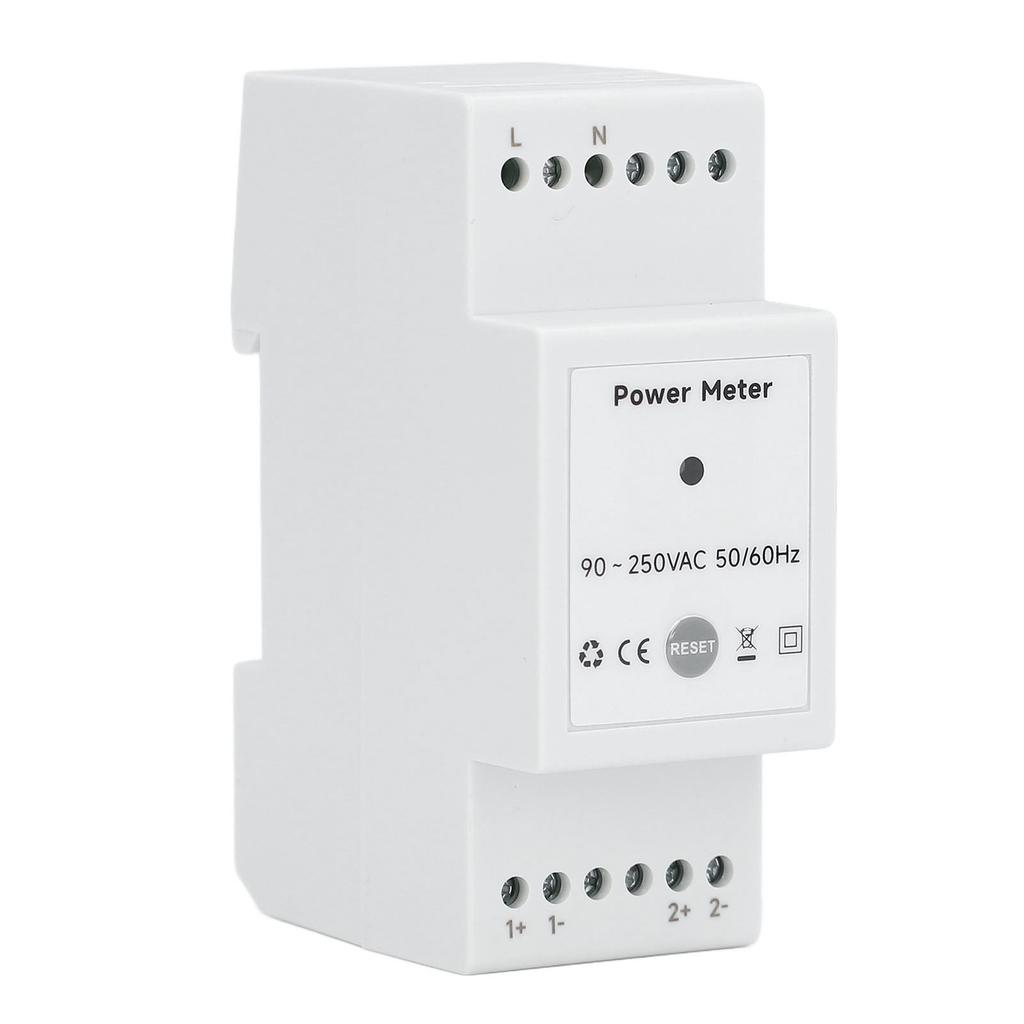 WiFi Energy Meter with 2 80A Clamp Current Transformer Single Phase KWh Power Multimeter for Solar PV System 90‑250VAC