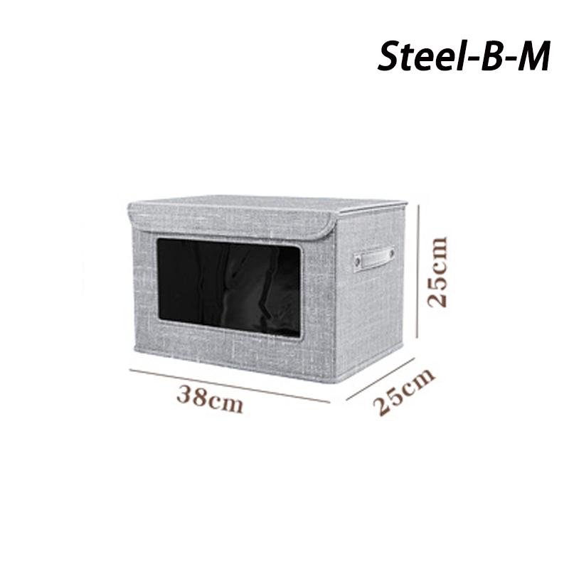 1pc Large-capacity Foldable Storage Box Dust Clothing Toy Storage Box with Lid Clothes Storage Containers Wardrobe Organizer