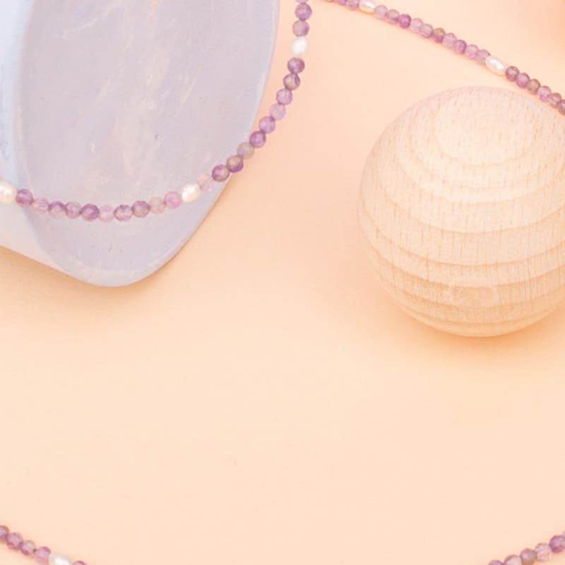 AUGUST ALICE Flower Rice Amethyst Pearl Bracelet