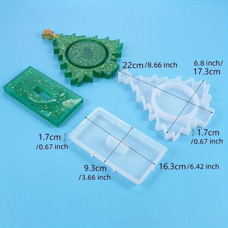 

Форма для фоторамки из смолы, форма для большой рождественской елки из смолы, форма для литья фоторамки из силикона и эпоксидной смолы, уникальные формы для художественных изделий из смолы, форма для рождественских украшений Pack of 2 белый