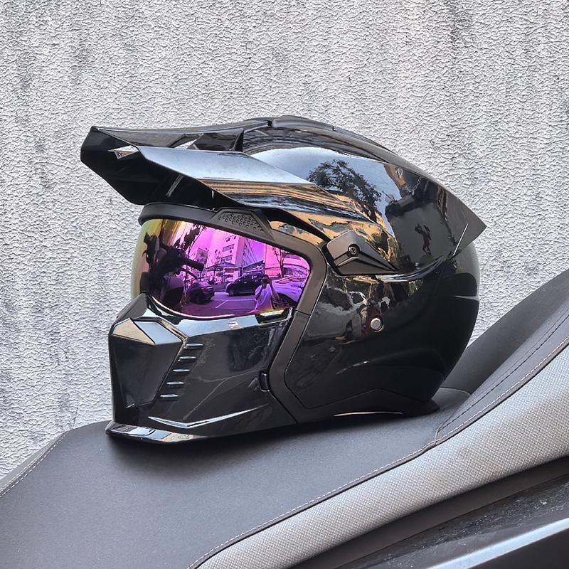 NEW ORZ-GB3 High-quality Retro Motorcycle Helmet Modular Multifunctional Combination Full Helmet Approved Personalized Warrior