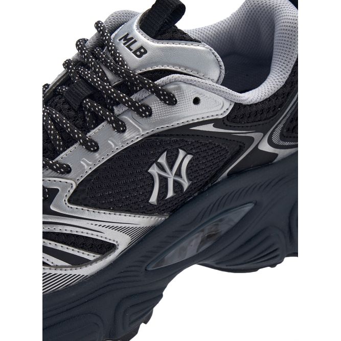 MLB New York Yankees Synthetic Leather Trendy Fashion Comfortable Casual Sports Thick Sole Height Increasing Low Top Dad Shoes 3ASHWD15N-50BKS
