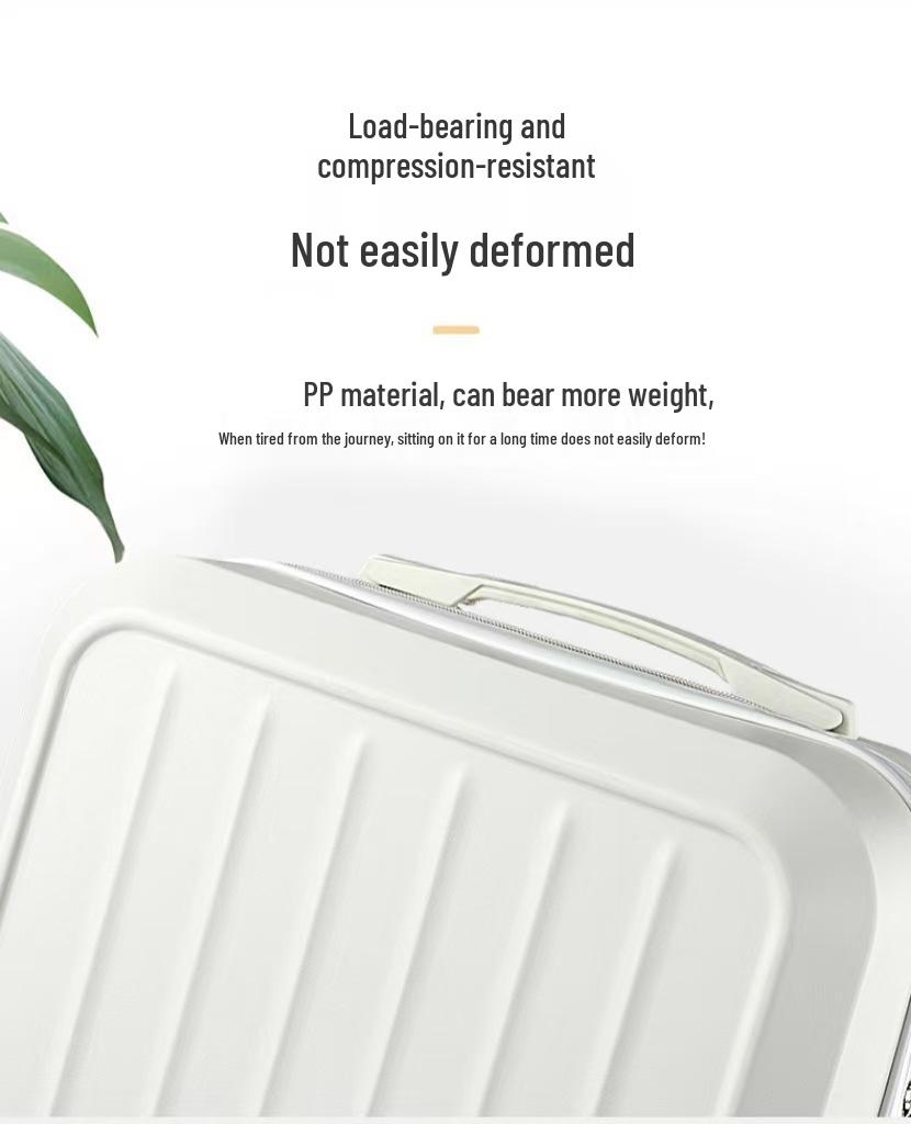 20-Inch Solid Color Suitcase with Logo Printing, Universal Wheels & Combination Lock