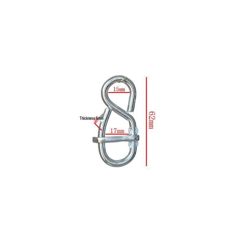 

8-Shape Load-Bearing Swing Hook with Lock and Adjustable Safety Buckle