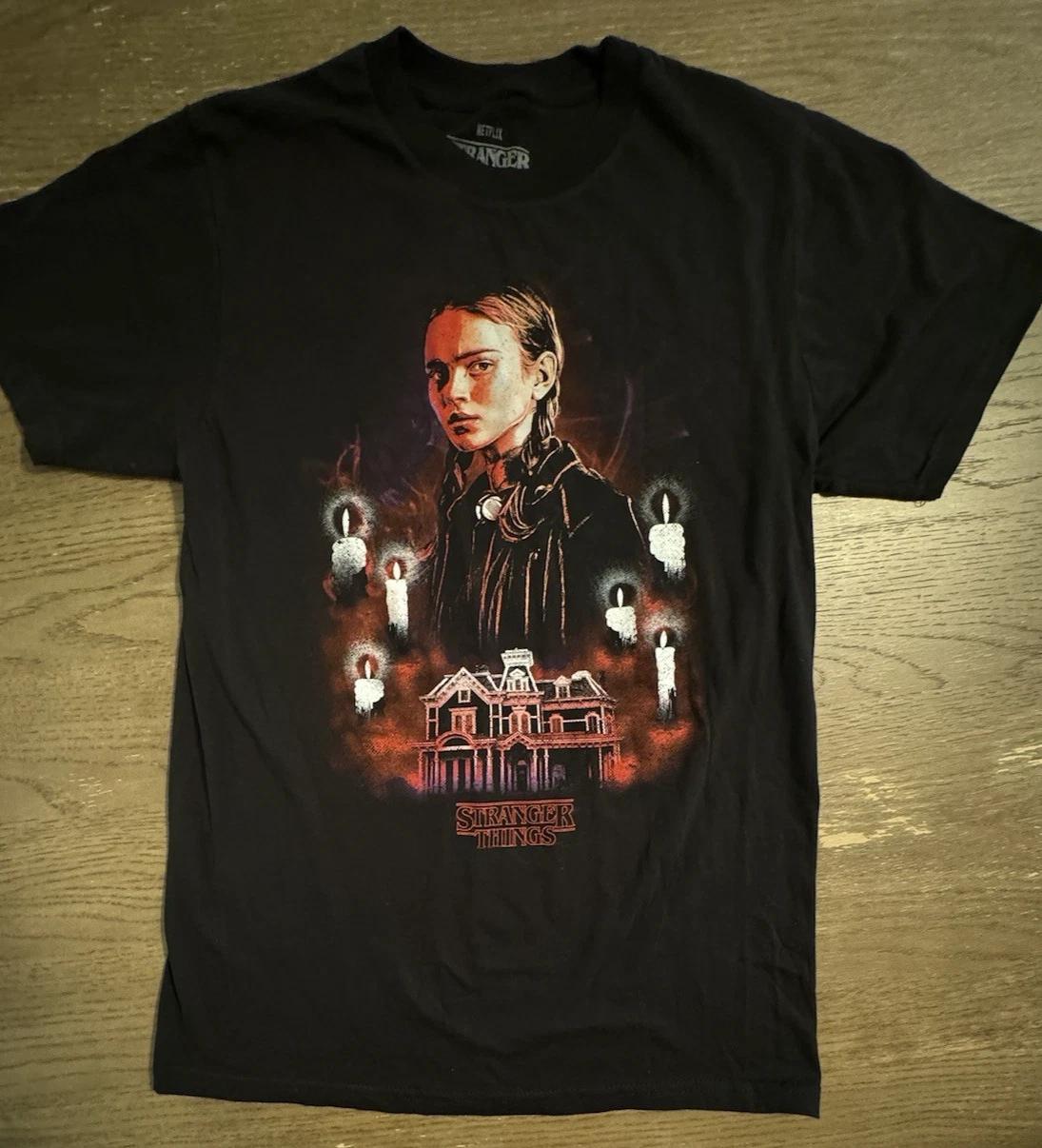 Stranger Things T-Shirt Max Vecna s House Candles Womens MEDIUM Netflix Tee XL