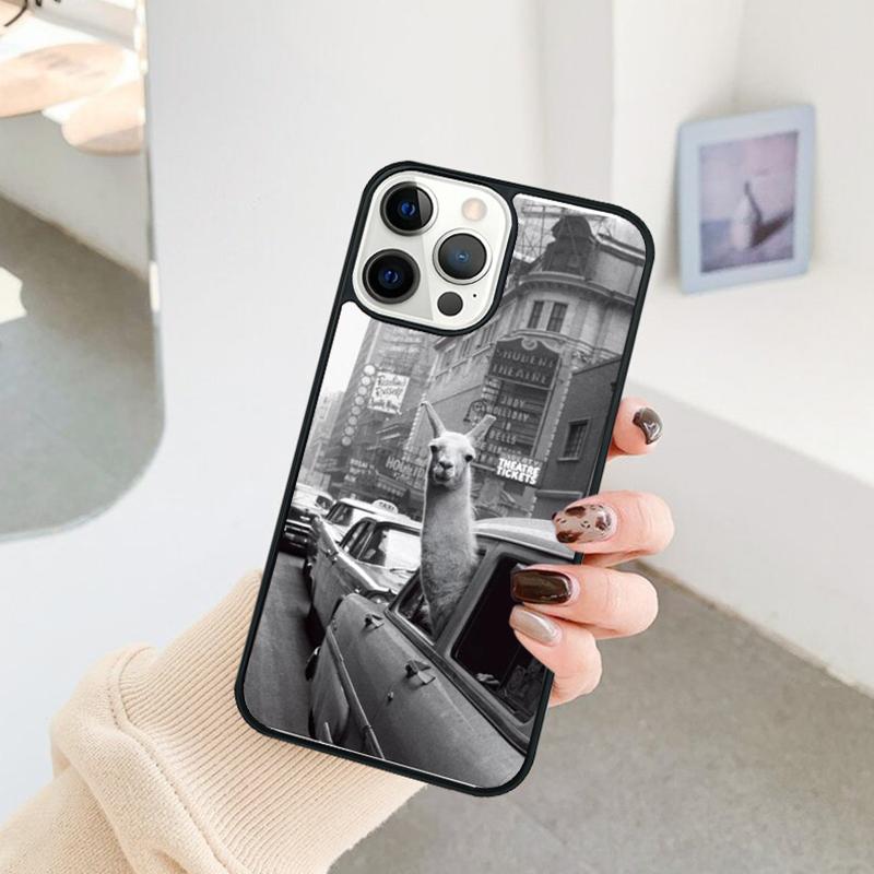 Llama Alpaca Pattern Phone Case For iPhone 17 Air 16 15 14 11 12 13 Pro MAX Plus Coque Cover Shell