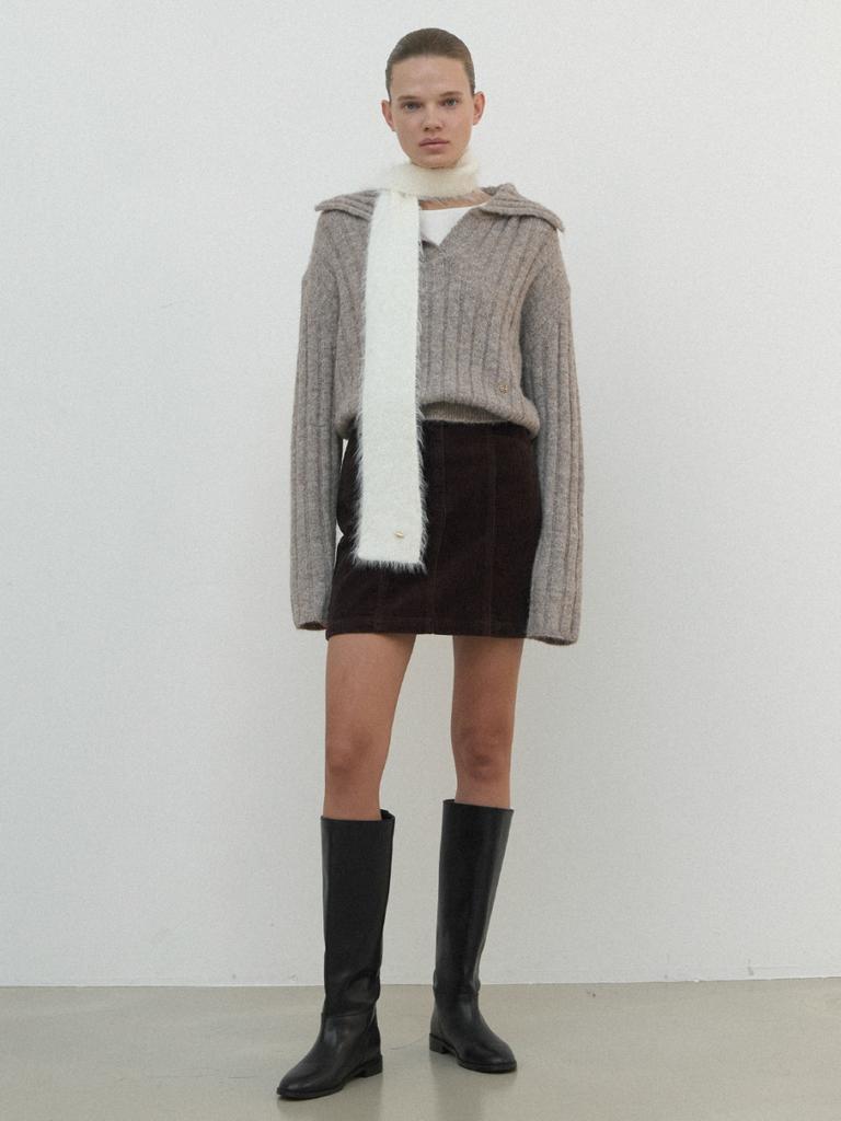ATELIER NAIN Kyra Hairy Melange Knit(T-6955)